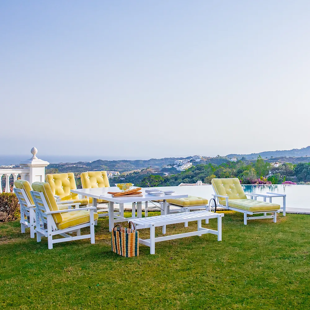 Sessel Weiß Aluminium