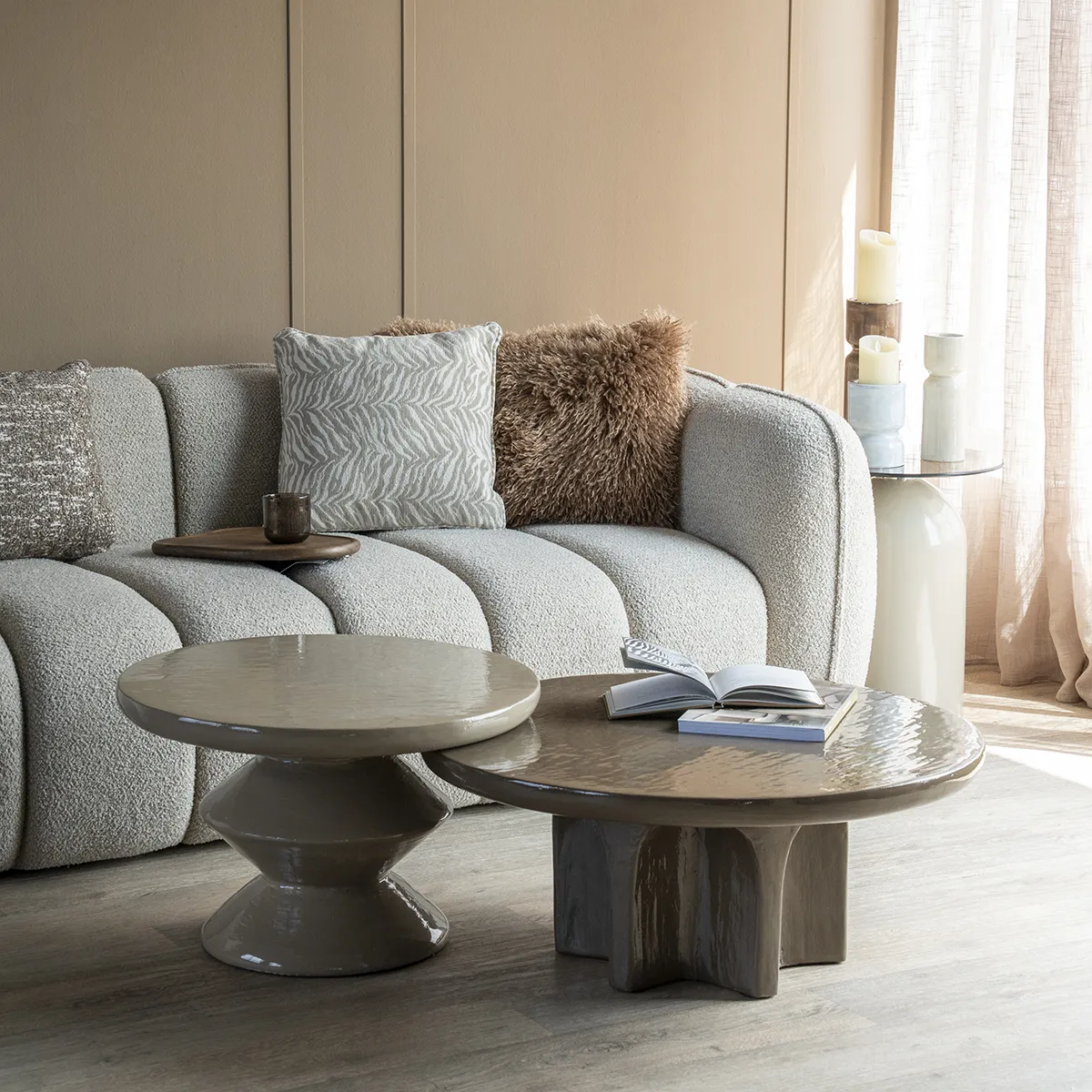 Dekokissen Tigra Beige 45x45 cm