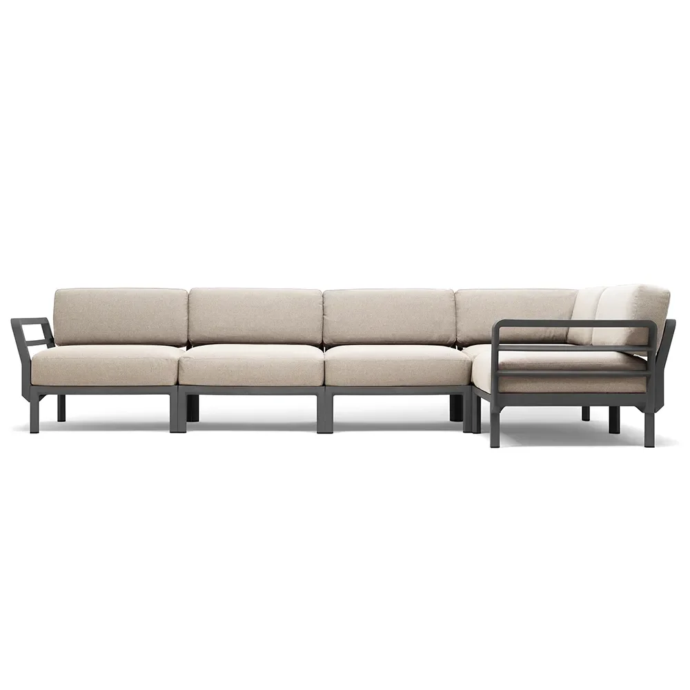 Maximo 5 ecksofa Basalto - Perla