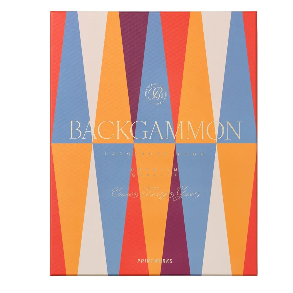 Lacquered Backgammon Red