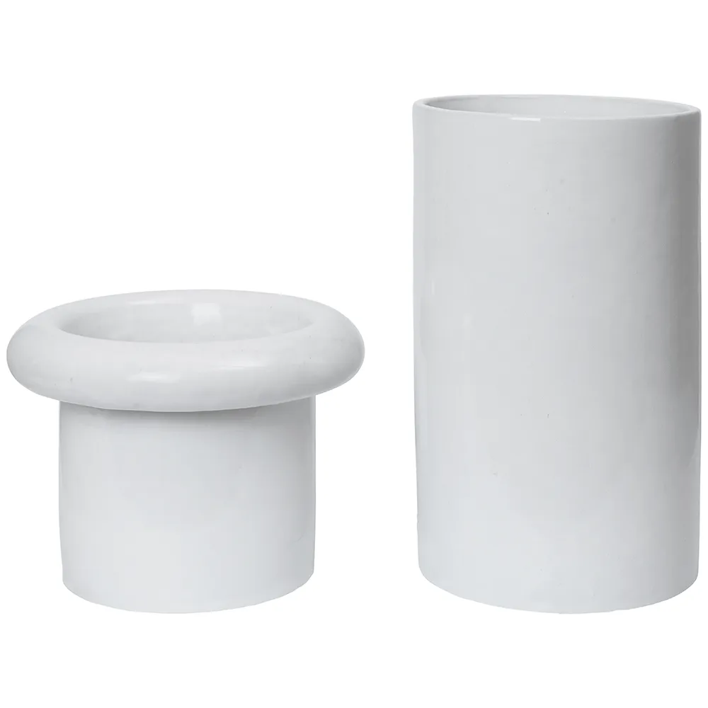 Rollo Übertopf H46 cm White