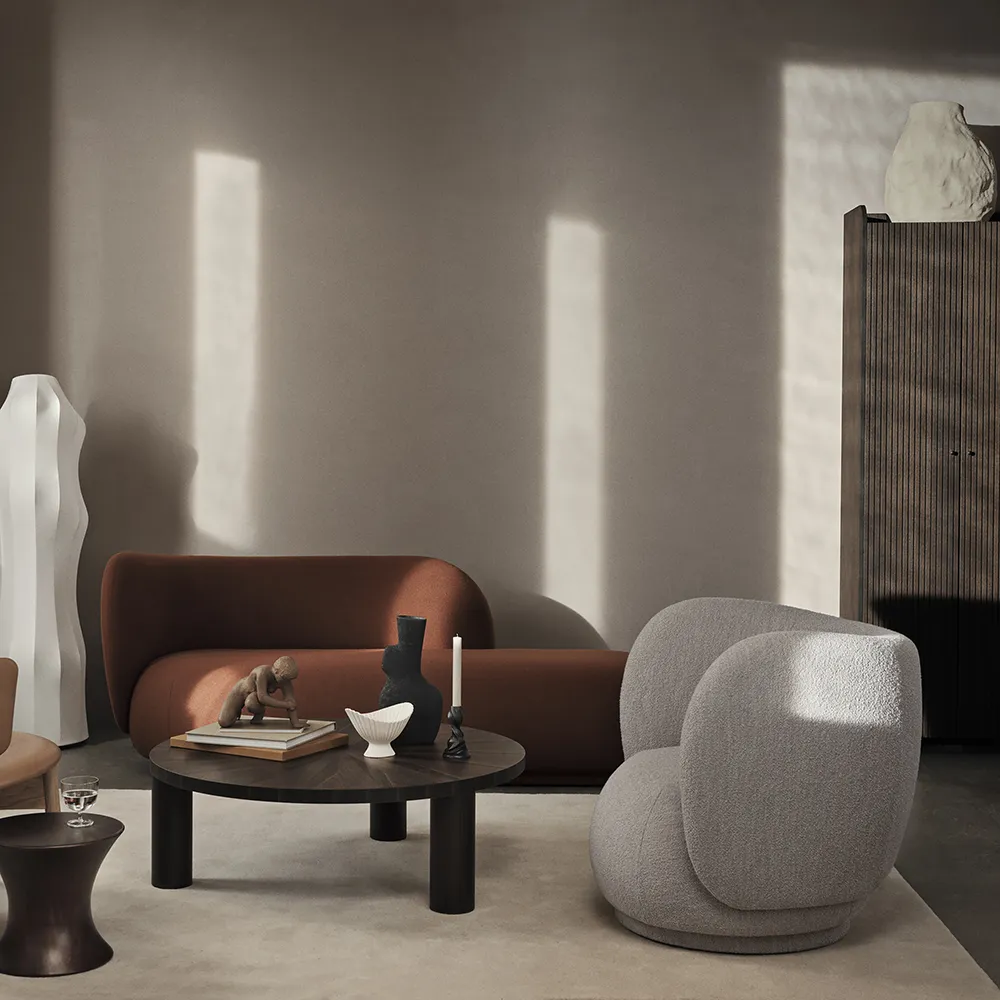 Rico Lounge sessel Soft Bouclé - Off-white/Sand