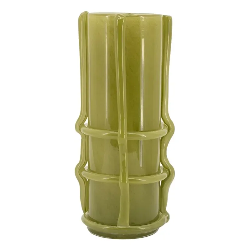 WrapIt Vase 14x14x30 cm Glas grün
