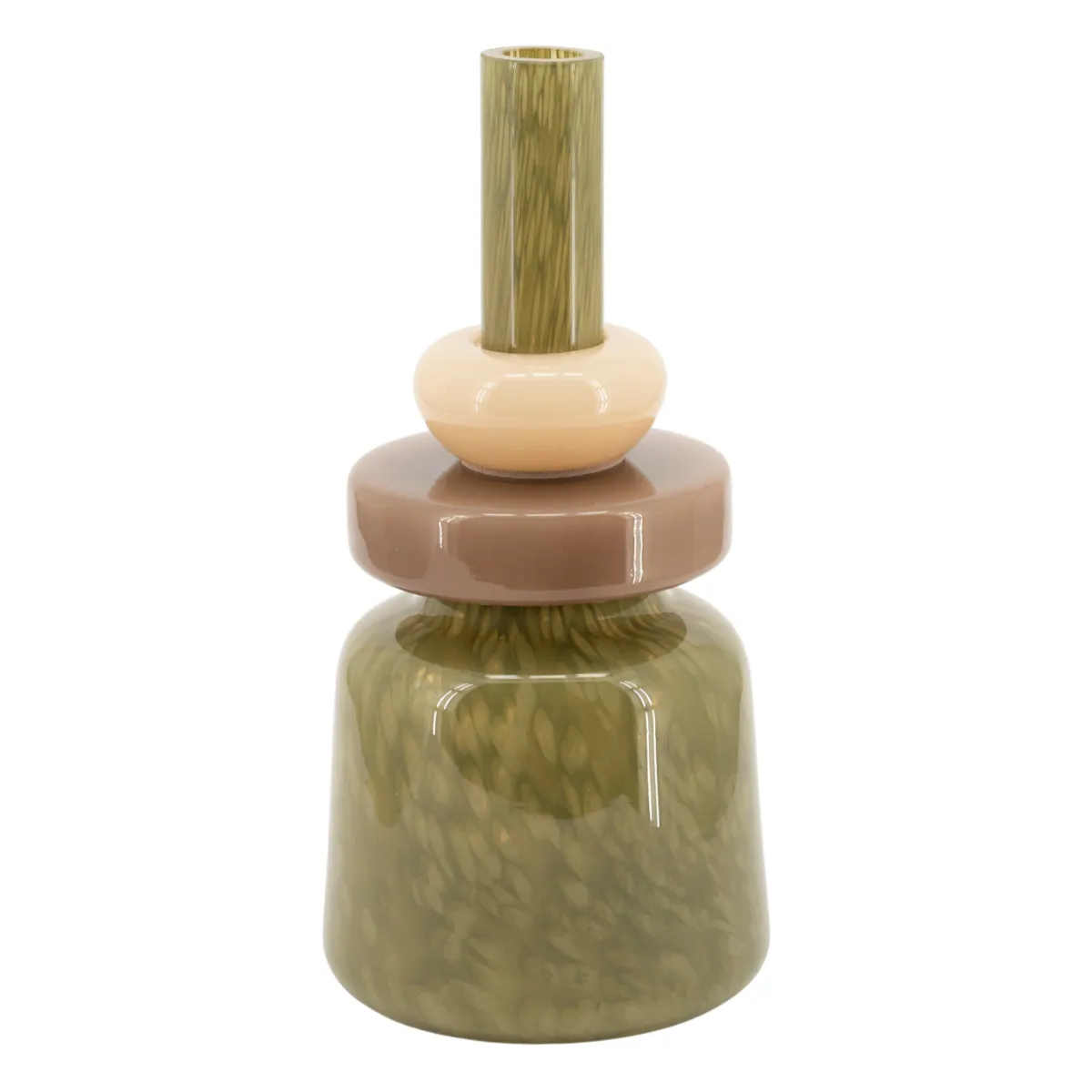 Toras 1 Vase 19,5x19,5x40 cm Glas multicolour