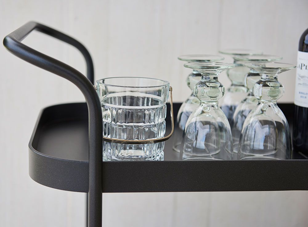 Roll Servierwagen Schwarz