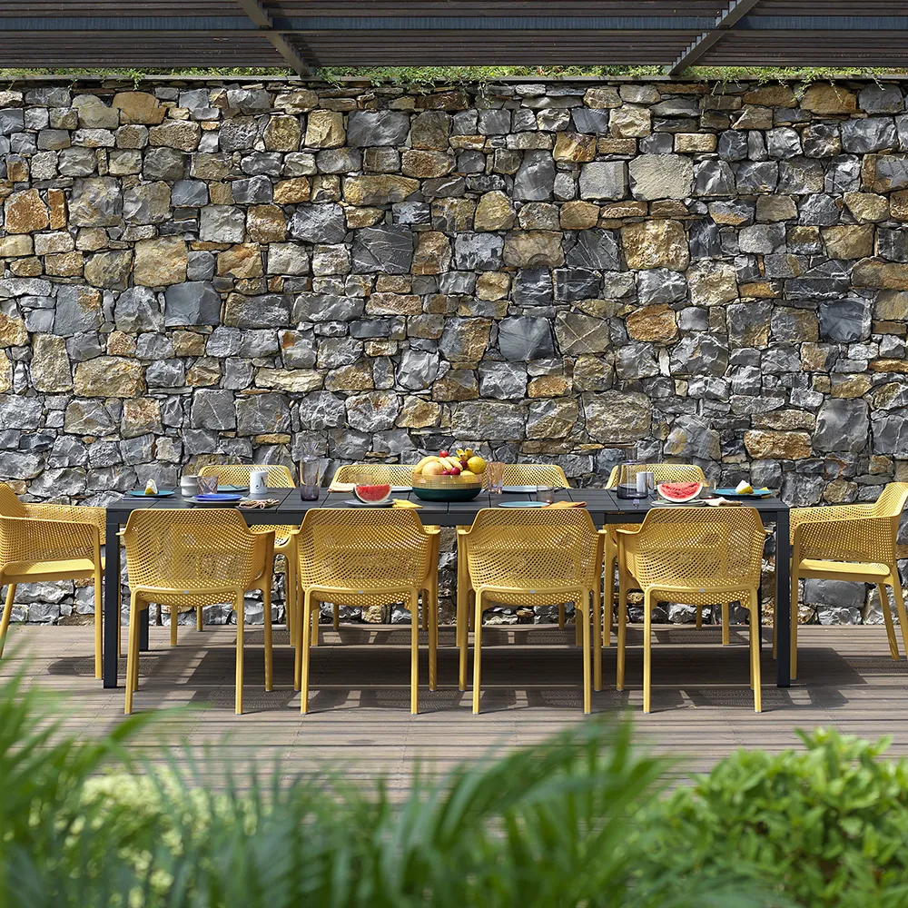 Rio Alu Esstisch 210/280x100 cm Anthracite