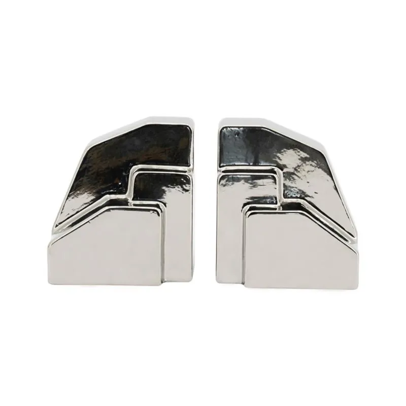 Bookend Silv 15x11x17 cm Steingut Silber