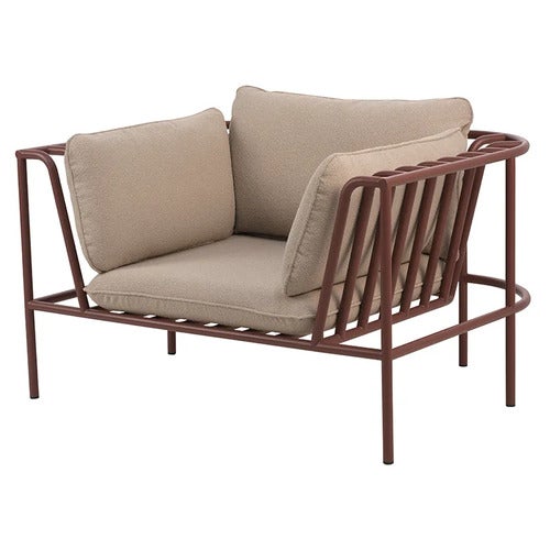 Collier sessel  Zin red / Teddy beige