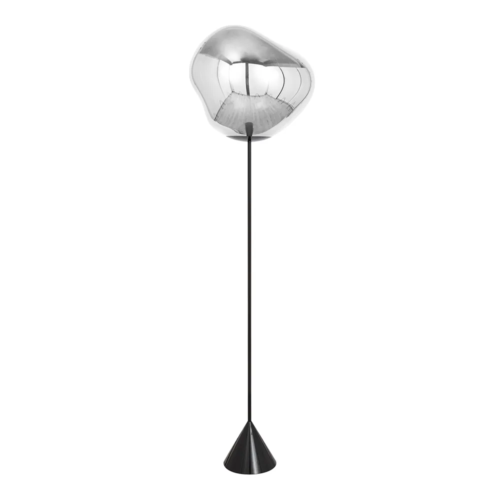 Melt Cone Slim Stehlampe Silver LED