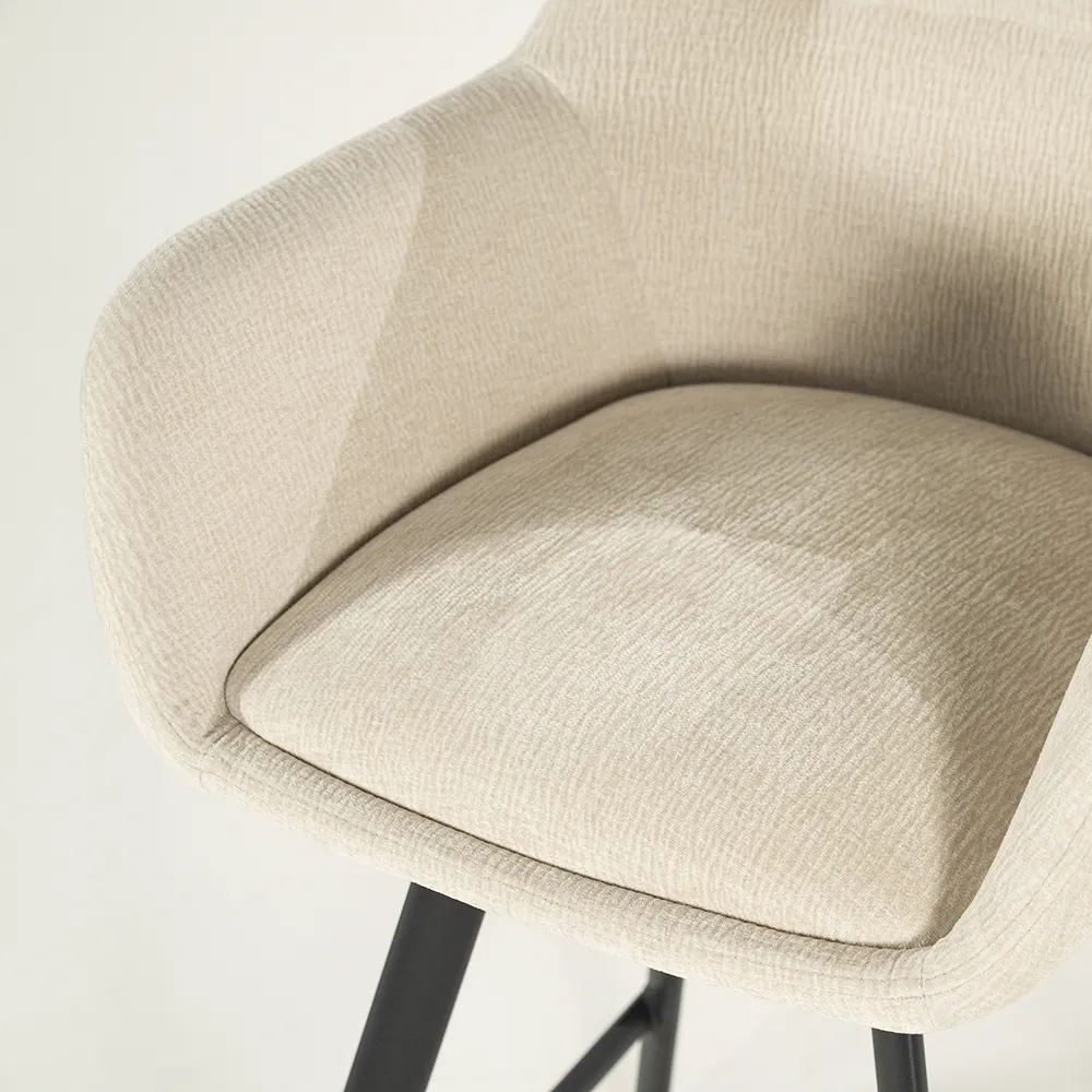 Bliss Barhocker mit Armlehnen - beige 52x56,5x96,5 cm