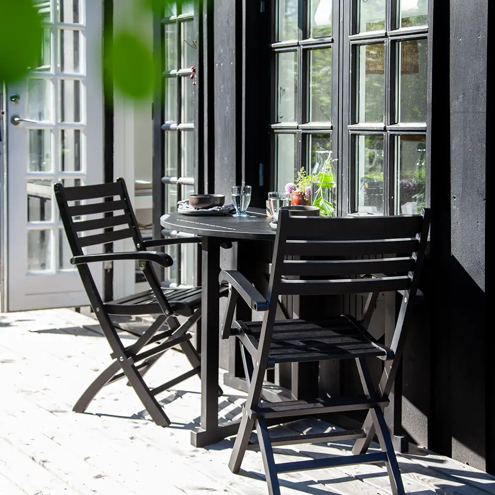 Butterfly Balkontisch 110 cm schwarz