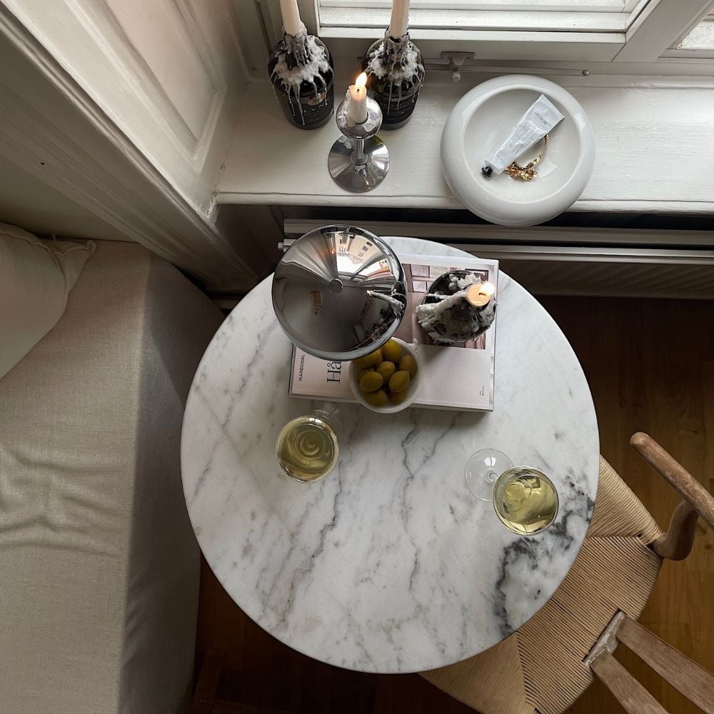 Loire-Marmortisch 60 weiß