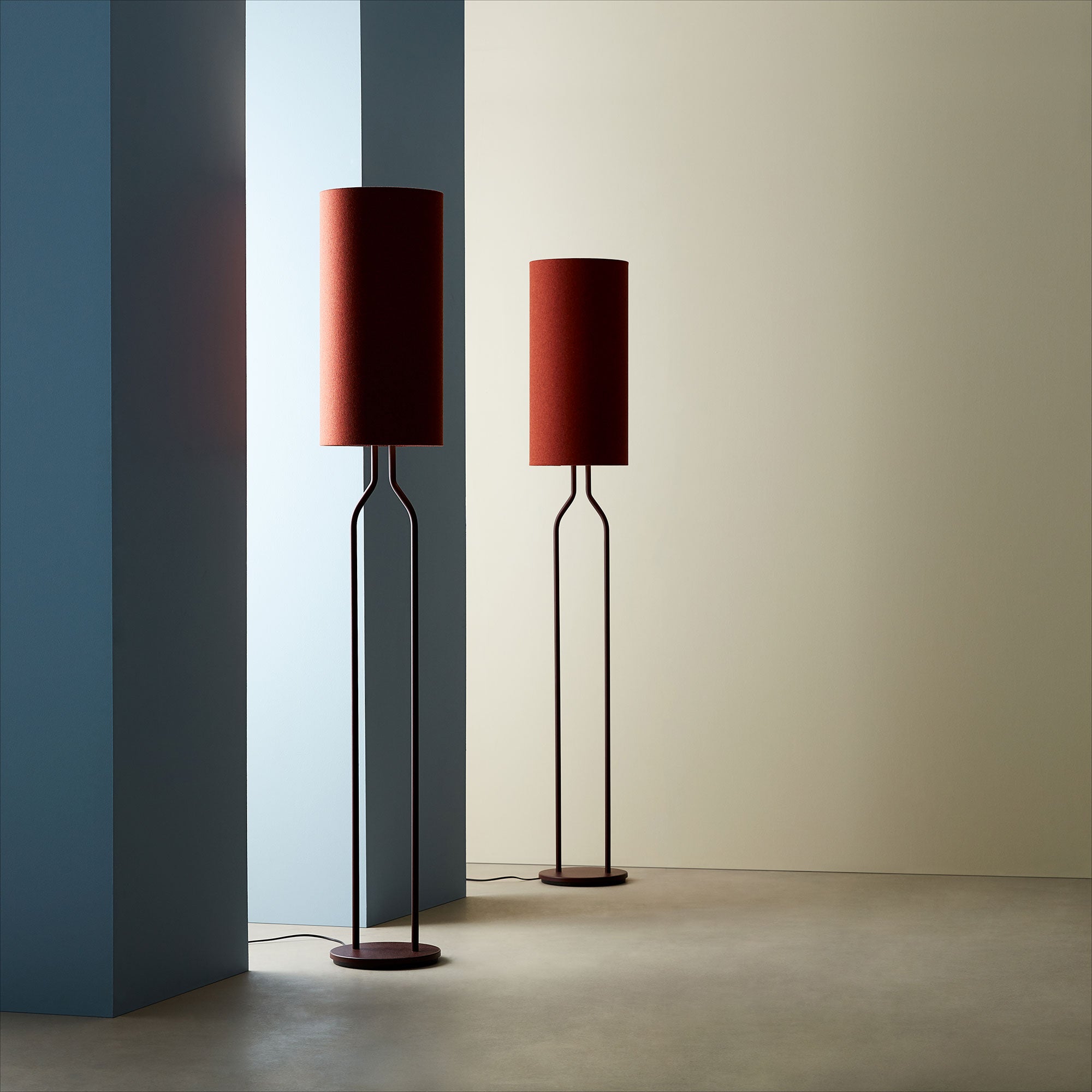 Stehlampe Sand Struktur Exkl Textil Schirm