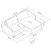 Norris Sofa 3-Sitzer mit Chaiselongue rechts Stoff Anna hellbeige