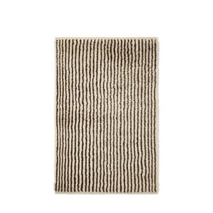  Kami-Knotenteppich 120 x 180 cm – Cremeweiß/Kaffee