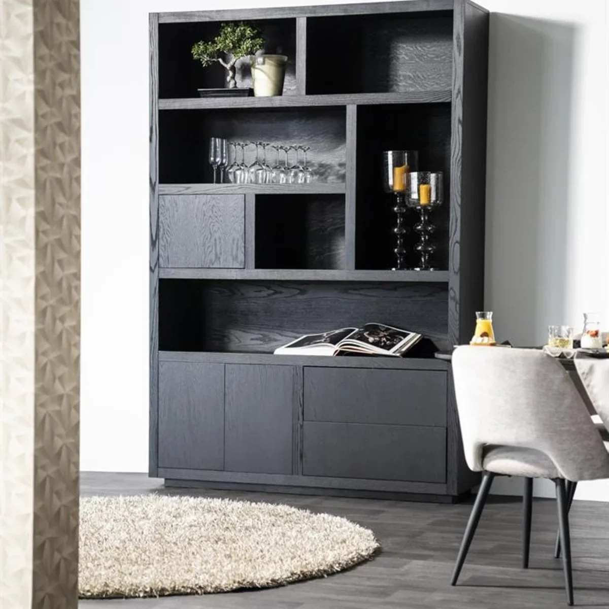 Helsinki Schrank 150x220cm - schwarz