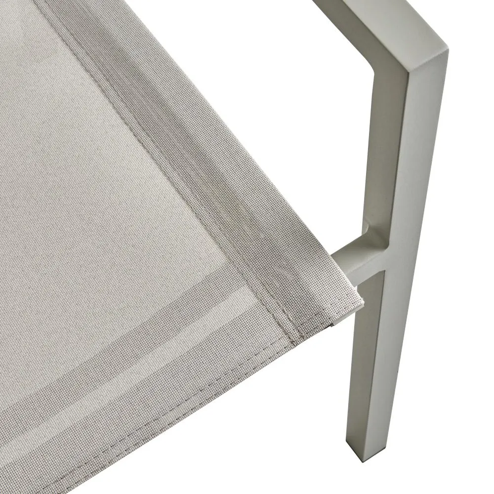 Delia Stapelstuhl Light Grey/Textilene