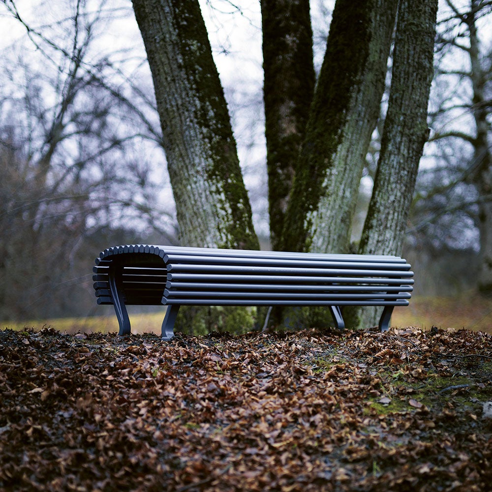 Jujol Bank schmal natur schwarz lasiert mahagoni