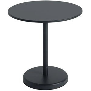 Linear Steel Bistrotisch Ø70 cm Anthracite Black