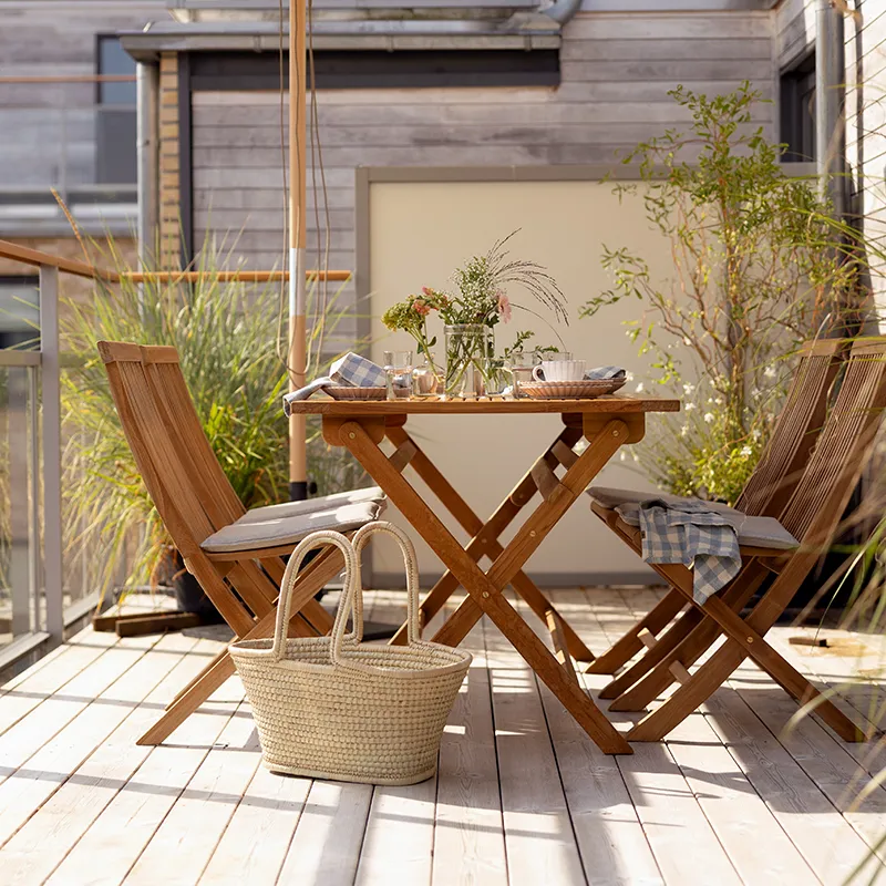 Turin Esszimmerstuhl Natur Teak 