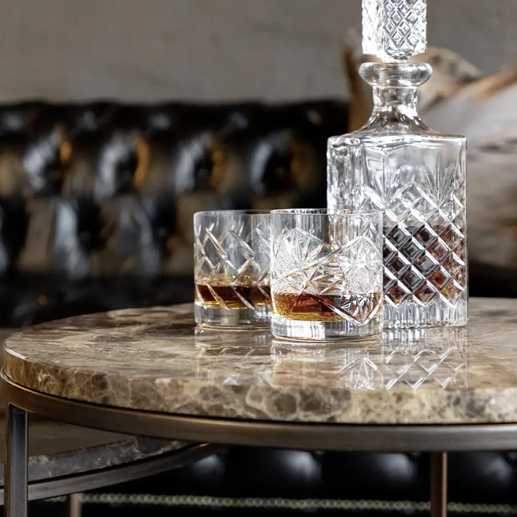 Cedes Couchtisch Braun Marmor Ø100 cm