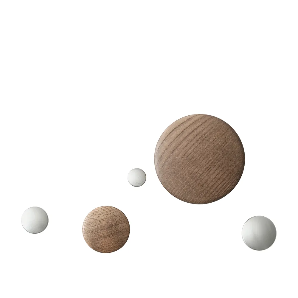 Dots Wood Ø6,5 cm - Stained Dark Brown