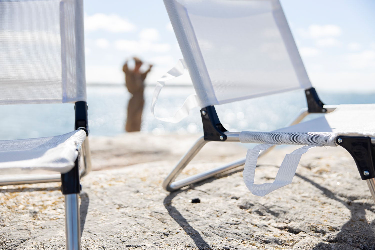 Quick Sonnenliege weiß Aluminium/Textilene