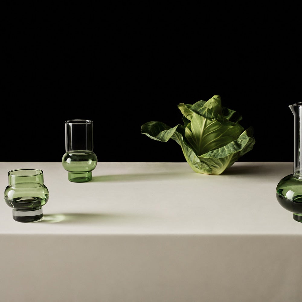 Bump Tall Glasses Green x 2