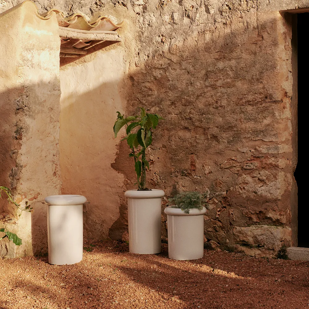 Rollo Übertopf H36 cm White