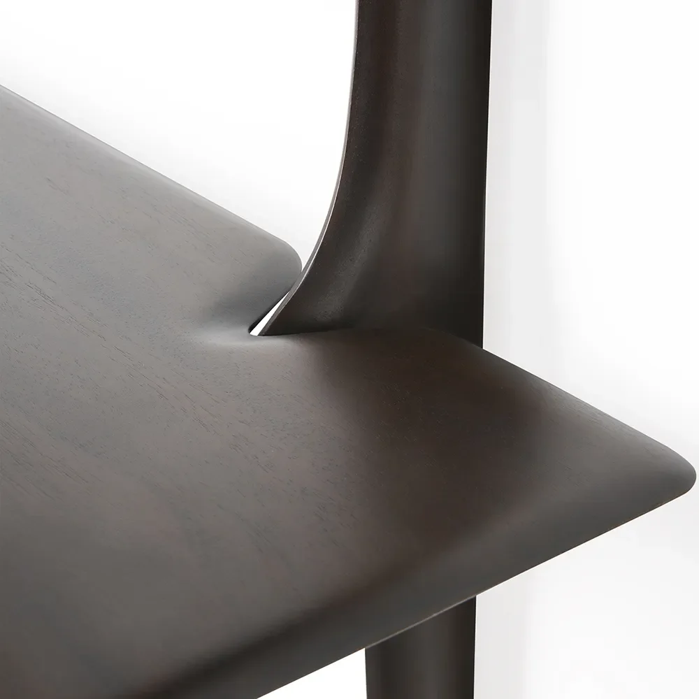 PI Wandregal Mahagoni dunkelbraun 2 Fachböden