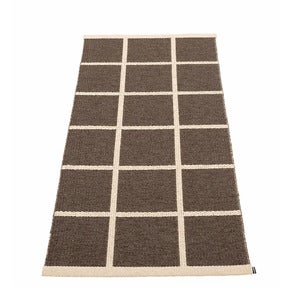 Gewebter Teppich Criss Dark Brown 70x150 cm