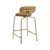 Curious Niedriger Barhocker Eiche/Messing Sugar Brown