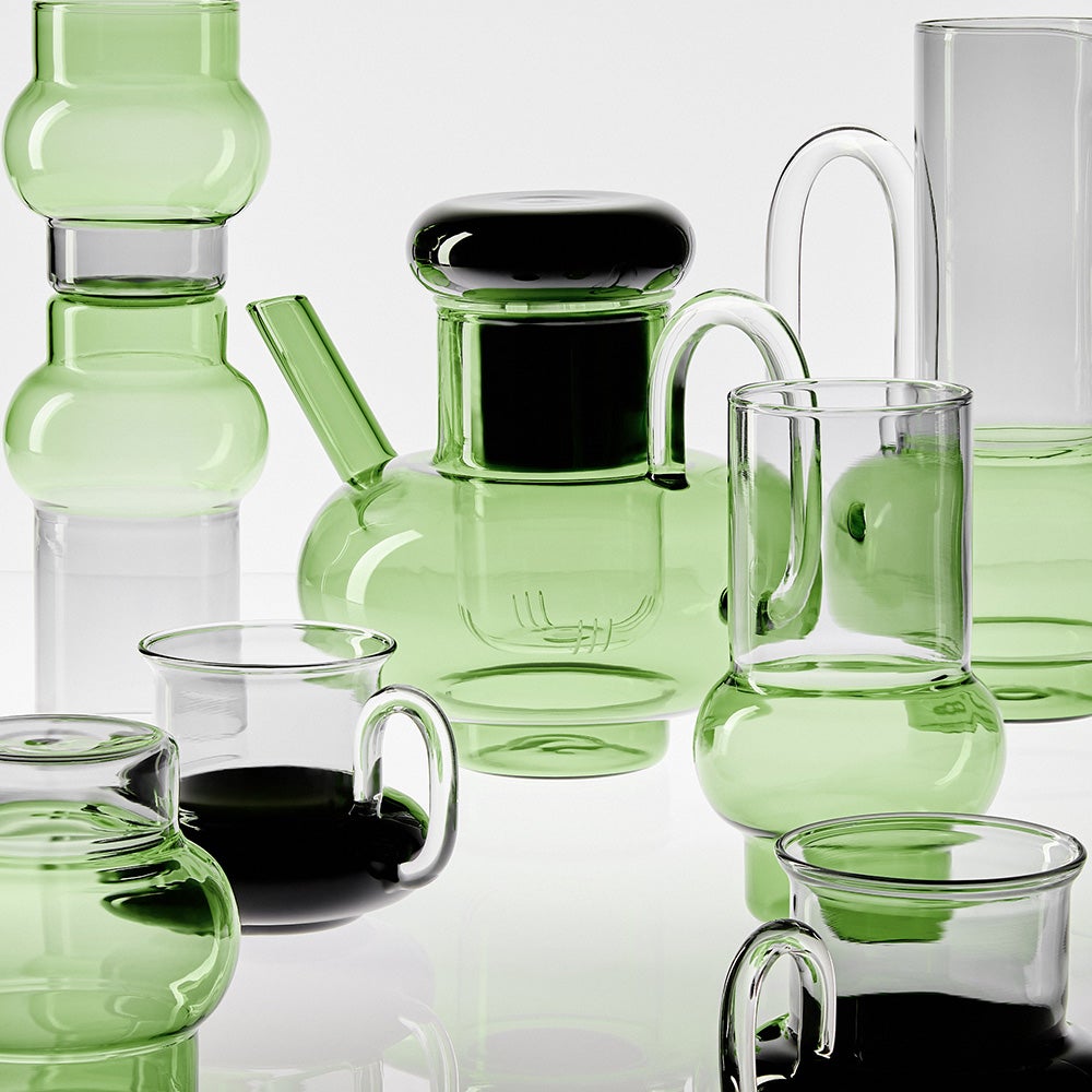 Bump Tall Glasses Green x 2