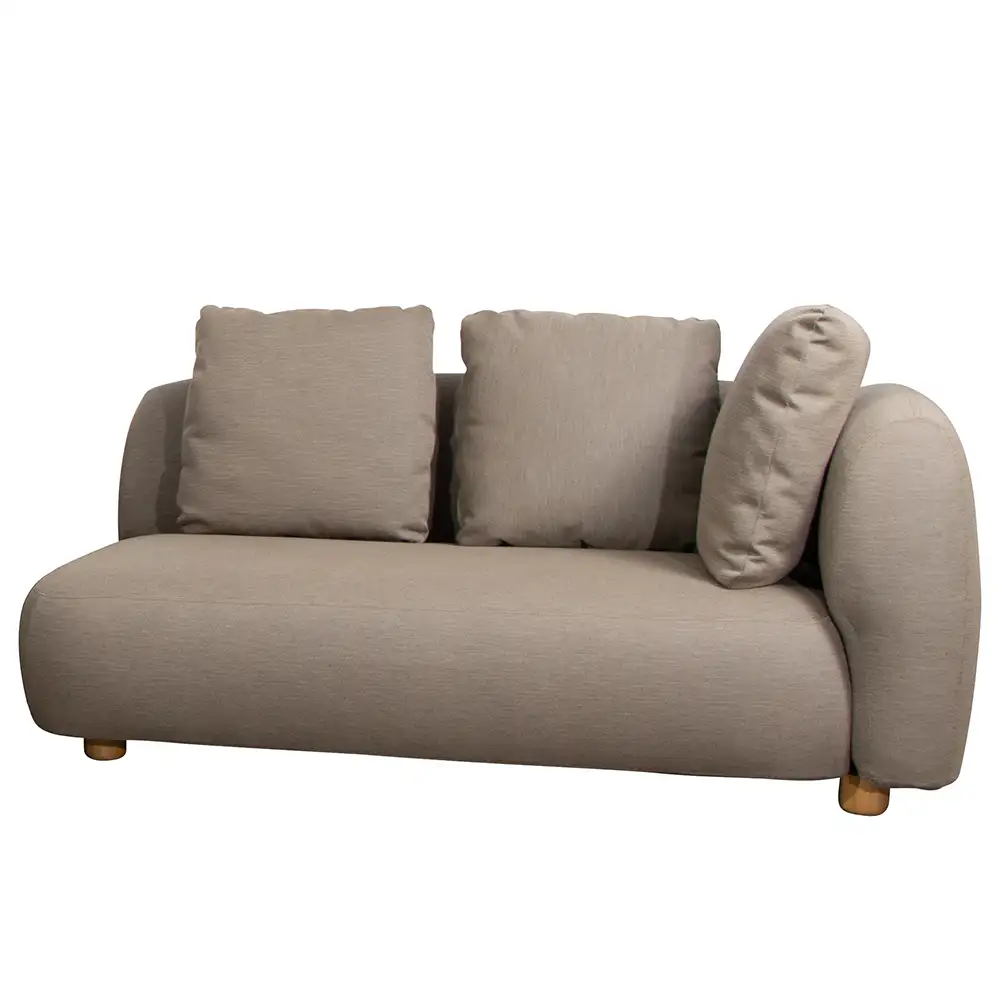 Captura 2 Sitzer Sofa linkes Modul inkl. Cane Line Airtouch Rückenlehne taupe 