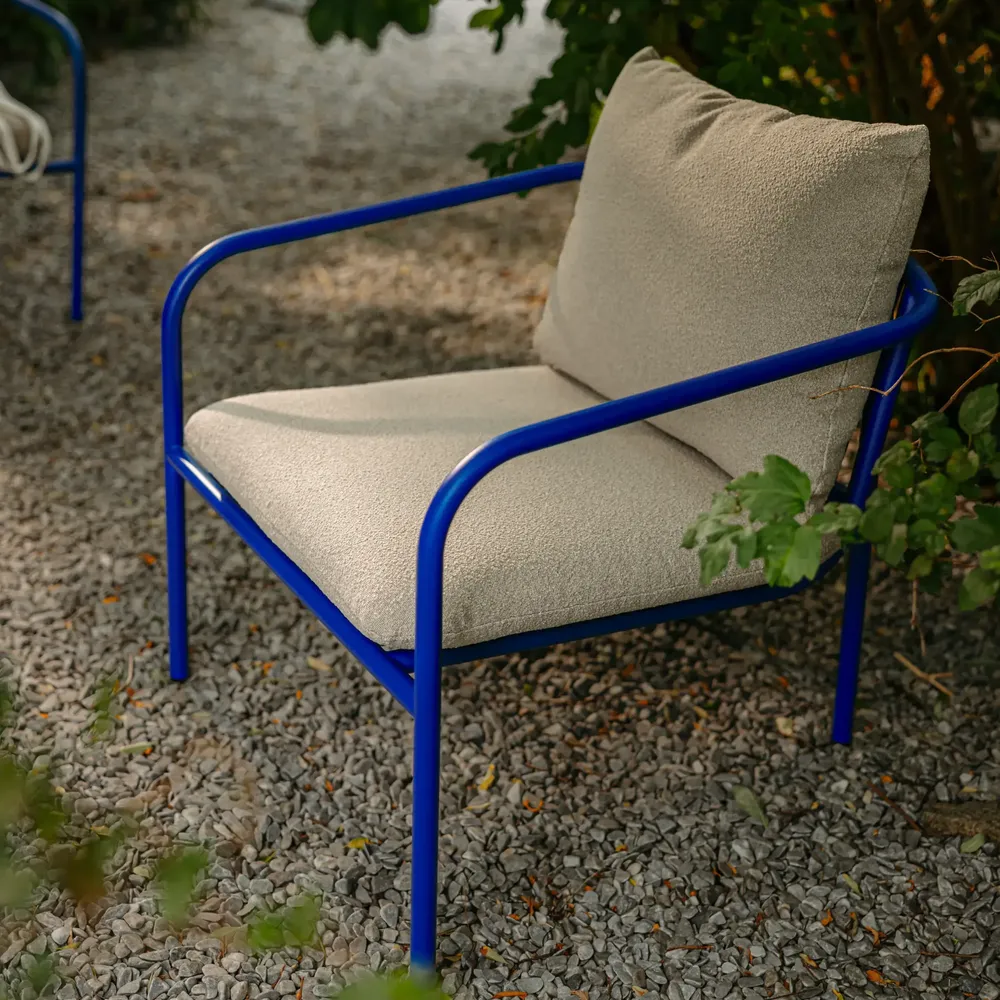 Bendt Sessel Teddy Beige/Indigo Blue