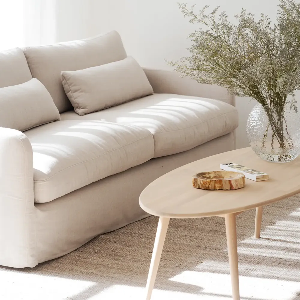 Peyton Sofa 3-Sitzer Stoff Ursula beige