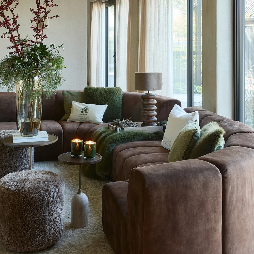 Fußhocker Bowery Raccoon Taupe