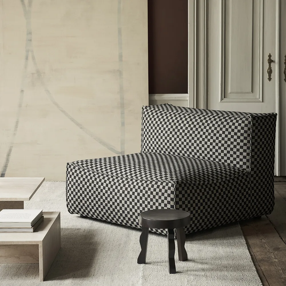 Catena Sofa Center S100 - Check - Sand/Black