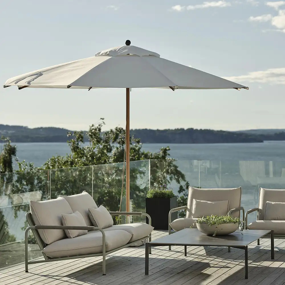 Paliano Sonnenschirm 350 cm natur/weiß