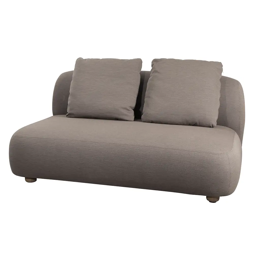 Capture 2 Sitzer Sofamodul inkl. taupefarbenem Cane Line Airtouch Rückenkissen 2 