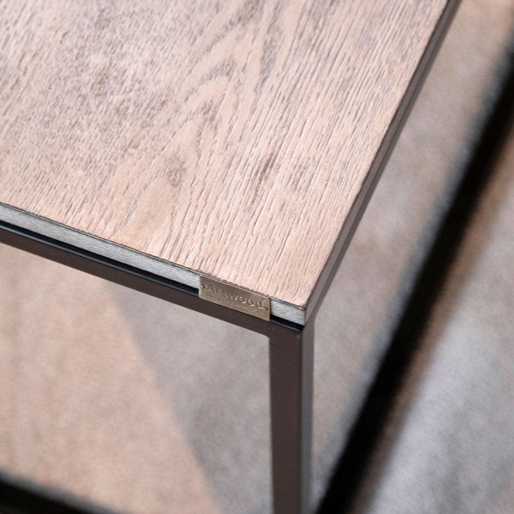 Mason Beistelltisch Eiche grau antik