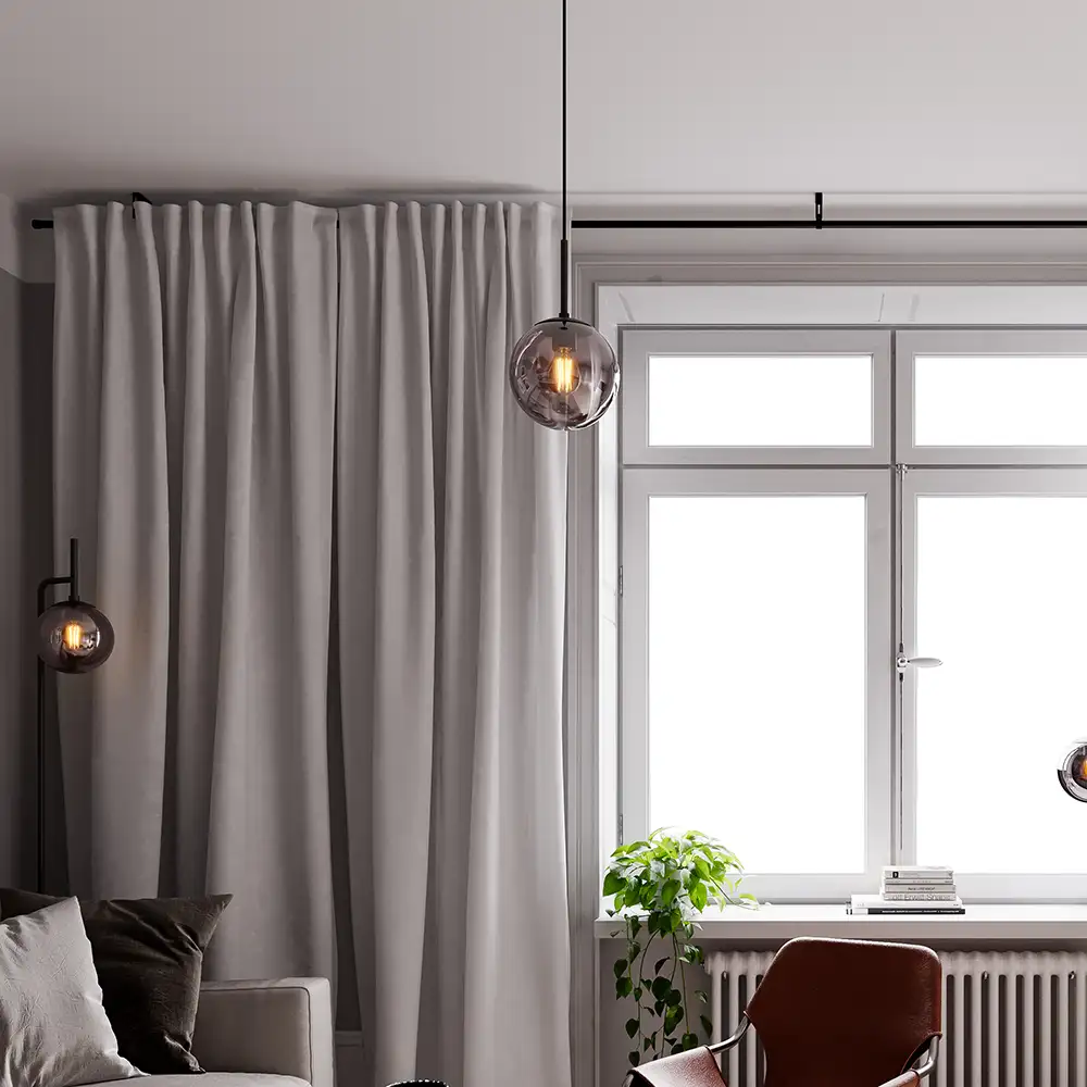 Boyle Deckenleuchte Ø18cm Rauchgrau