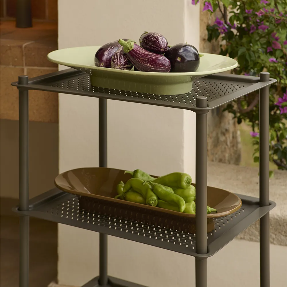 Flow Servierwagen 3 Etagen Taupe 