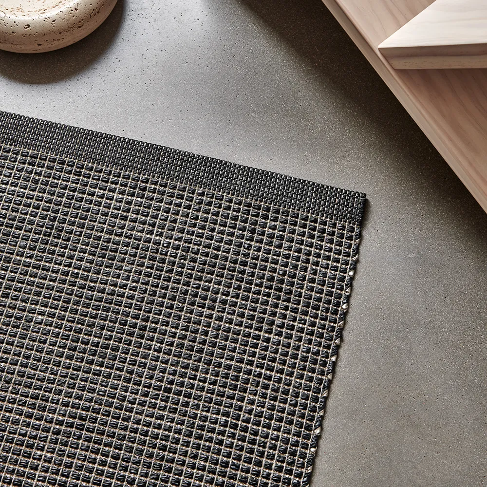 Emm teppich 70x120 cm Black/Linen Metallic