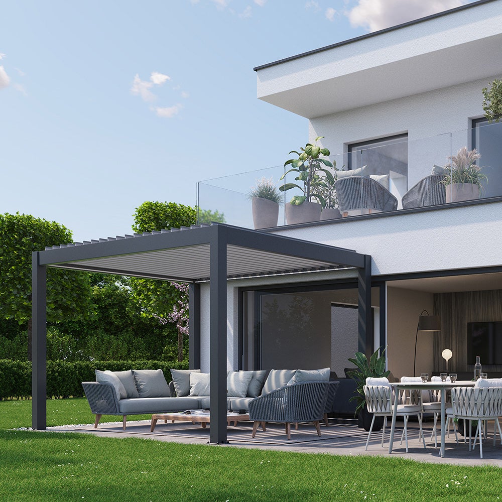  Pergola Größe 3 x 3 metallic dunkelgrau