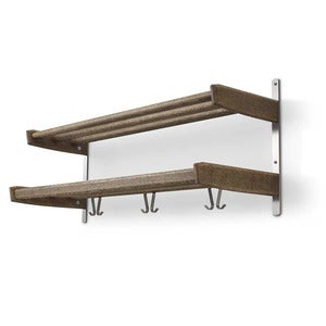 Meja Hutablage 90 cm 2 Einlegeböden Eiche geräuchert