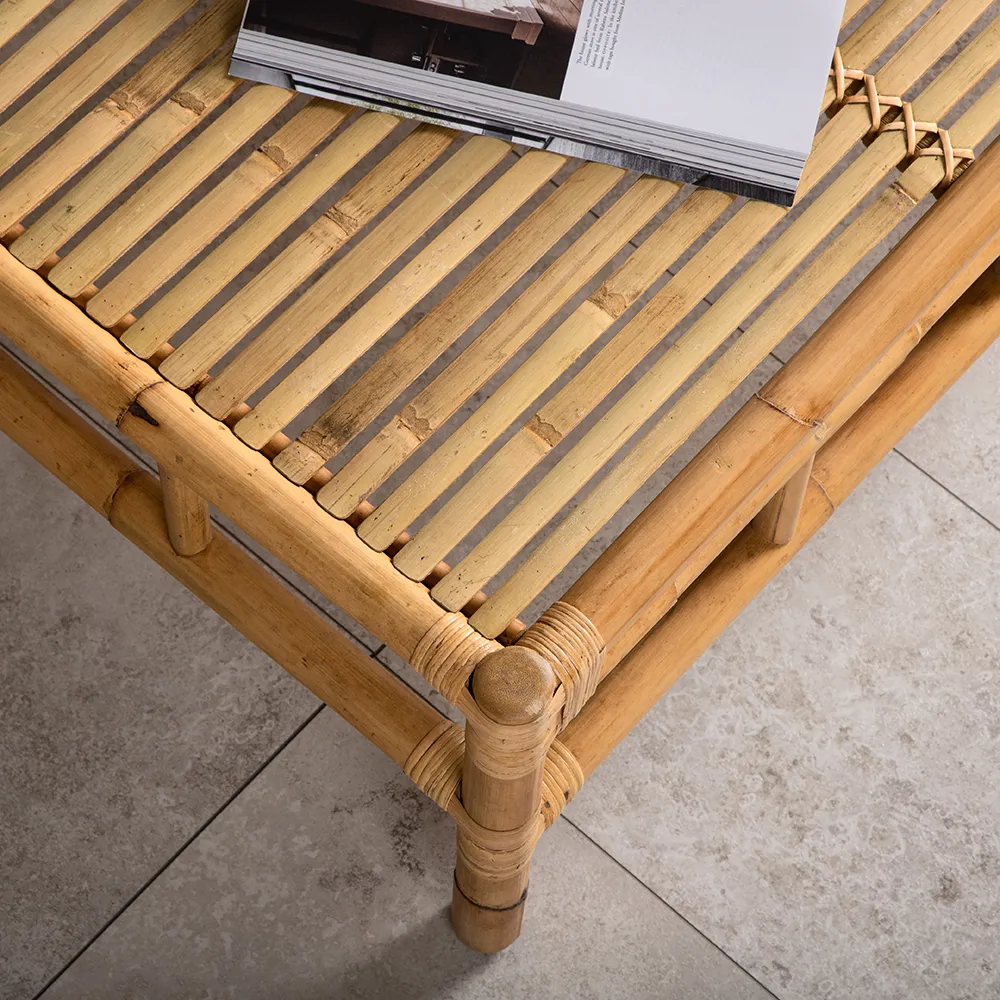 Cane Couchtisch 70x120 cm Bambus