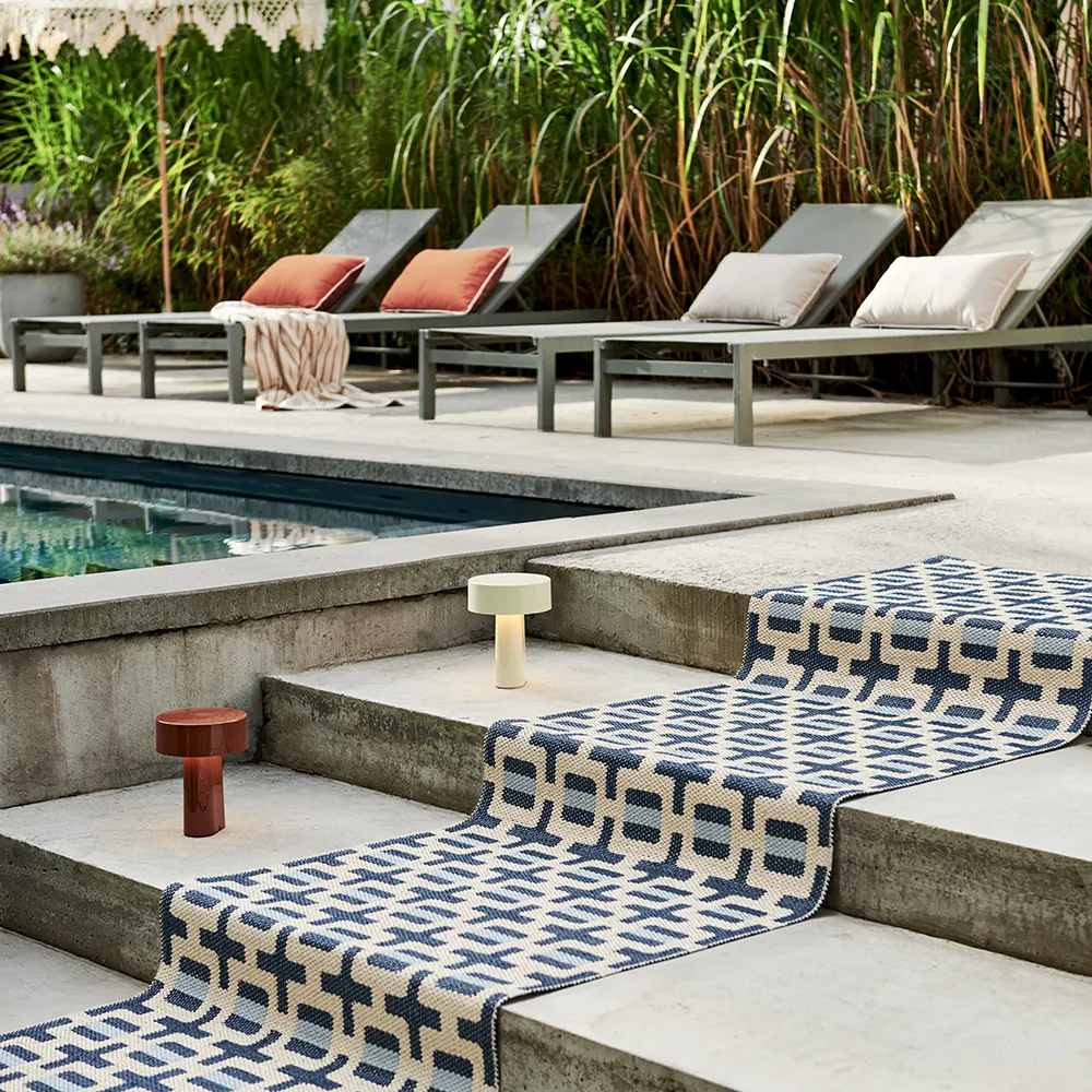 Tom teppich Ocean Blue/Cream/Blue Fog 70 x 240 cm