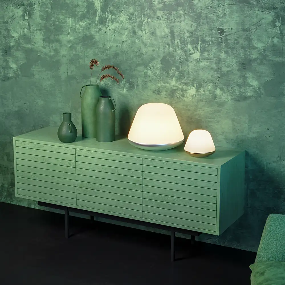 Bloom Kleine Tischleuchte D200 Messing E27 