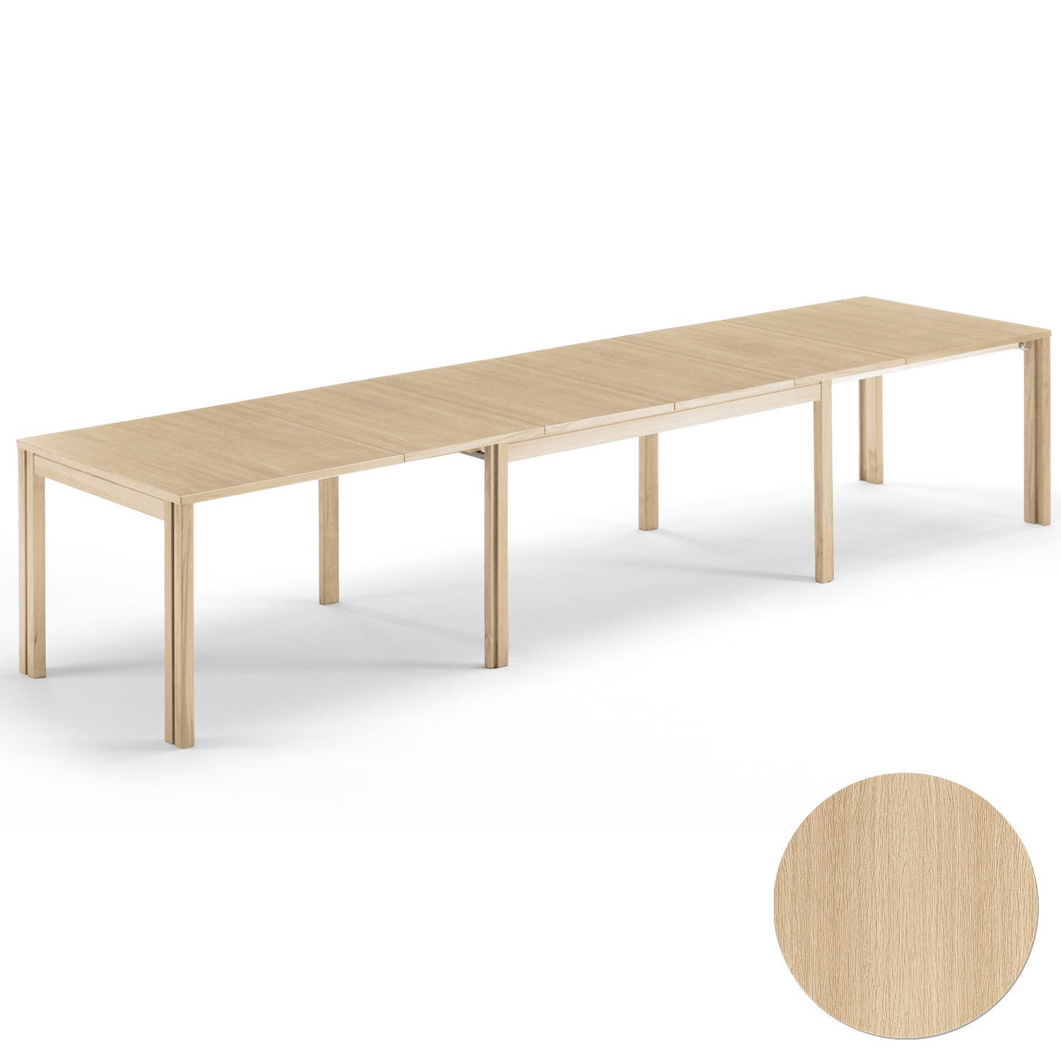 Sm23 Tisch Eiche Lack 150-306(358)X90X73Cm 